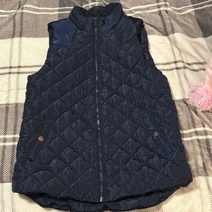 Large navy quilted vest